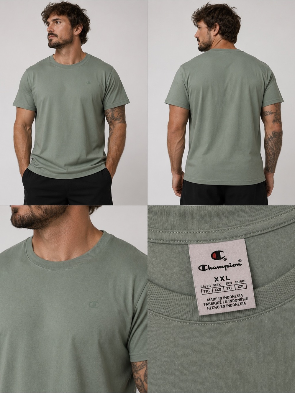 Champion Green Short Sleeve Tee Relaxed Fit -NWOT